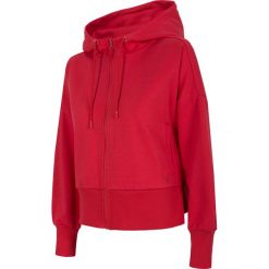 Bluza damska BLD401 - czerwony. Czerwone bluzy damskie 4f, bez wzorów, z dzianiny, z krótkim rękawem, krótkie, z kapturem. Za 149,99 zł.