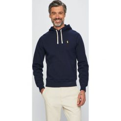 Polo Ralph Lauren - Bluza. Niebieskie bluzy męskie Polo Ralph Lauren, s, z nadrukiem, z bawełny, z kapturem, bez rękawów, z kapturem. W wyprzedaży za 399,90 zł.