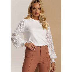 Biały Sweter Krynienne. Białe swetry damskie Renee, xl, bez wzorów, casualowe, bez rękawów, bez kaptura. Za 109,99 zł.