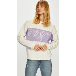 Pepe Jeans - Bluza Gracy. Białe bluzy damskie Pepe Jeans, s, z nadrukiem, z bawełny, bez rękawów, bez kaptura. W wyprzedaży za 199,90 zł.