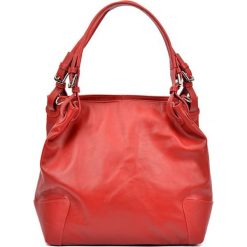Torebki klasyczne damskie: Skórzana torebka w kolorze czerwonym – (S)22,5 x (W)34 x (G)8,5 cm