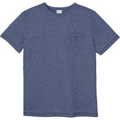 T-shirt z lnem bonprix niebieski melanż. Niebieskie koszulki męskie bonprix, xxl, bez wzorów, z okrągłym kołnierzem. Za 54,99 zł.