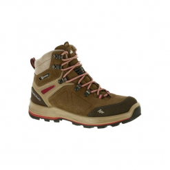 Buty trekkingowe wysokie TREK 100 damskie. Brązowe buty trekkingowe damskie FORCLAZ. Za 249,99 zł.