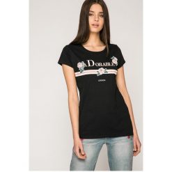 Haily's - Top Denise. Czarne topy damskie marki Haily's, s, z nadrukiem, z bawełny, z okrągłym kołnierzem. W wyprzedaży za 29,90 zł.