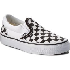 Tenisówki VANS - Classic Slip-On VN000ZBU5GU (Checkerboard) Blk/Truwht. Czarne trampki dziewczęce Vans, bez wzorów, z gumy, bez zapięcia. W wyprzedaży za 149,00 zł.
