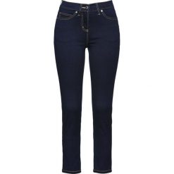 Dżinsy 7/8 "Mega-stretch" bonprix ciemnoniebieski "stone". Niebieskie jeansy damskie bonprix. Za 89,99 zł.