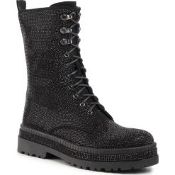Trapery Eva Minge EM-11-06-000359. Czarne buty trekkingowe damskie Eva Minge, bez obcasa, bez zapięcia. W wyprzedaży za 459,00 zł.