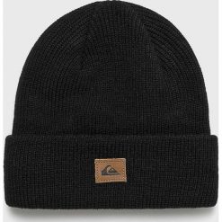 Quiksilver - Czapka. Czarne czapki męskie Quiksilver, na zimę, bez wzorów, z dzianiny. W wyprzedaży za 59,90 zł.