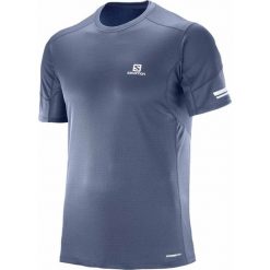 Salomon Koszulka męska AGILE SS TEE M Dress Blue r. M. Niebieskie koszulki sportowe męskie marki Salomon, m. Za 94,15 zł.