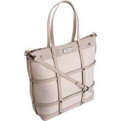 Torebka damska shopper bag FemeStage beżowa. Brązowe torby damskie na zakupy FEMESTAGE Eva Minge, bez wzorów, z tkaniny, bez dodatków. Za 189,00 zł.