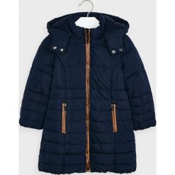 Mayoral - Kurtka dziecięca 92-134 cm. Czerwone kurtki dziewczęce Mayoral, bez wzorów, z poliesteru, długie, z kapturem. Za 255,90 zł.