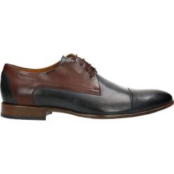 Półbuty CHIASSO. Niebieskie buty wizytowe męskie Gino Rossi, bez wzorów, ze skóry, eleganckie, bez zapięcia. Za 299,90 zł.