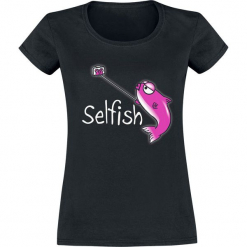 Selfish Koszulka damska czarny. Czarne bluzki damskie Selfish, l. Za 54,90 zł.