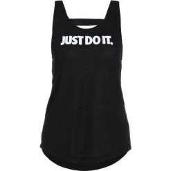 Nike Performance TANK ELASTIKA Koszulka sportowa black/white. Czarne t-shirty damskie marki Nike Performance, xl, z lyocellu. Za 149,00 zł.