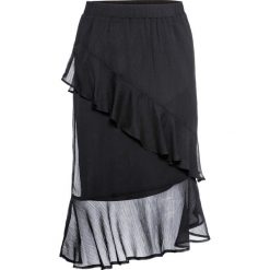 Spódnica z falbanami bonprix czarny. Czarne spódniczki damskie bonprix, bez wzorów. Za 54,99 zł.