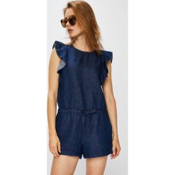 Levi's - Kombinezon. Niebieskie kombinezony damskie marki Levi's®, s, z bawełny, z okrągłym kołnierzem, z krótkim rękawem, krótkie. W wyprzedaży za 129,90 zł.