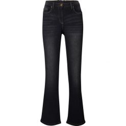 Dżinsy ze stretchem i wygodnym paskiem BOOTCUT bonprix czarny "stone". Czarne jeansy damskie bonprix. Za 109,99 zł.