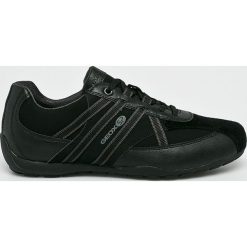 Geox - Buty. Czarne buty sportowe męskie Geox, ze skóry, na sznurówki. W wyprzedaży za 179,90 zł.