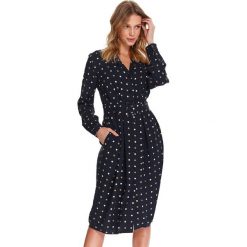 Elegancka sukienka z paskiem. Sukienki damskie Top Secret, na co dzień, na wiosnę, s, w paski, eleganckie, bez kołnierzyka, bez rękawów. W wyprzedaży za 99,99 zł.