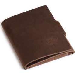 Portfele damskie: Woox Skórzany Portfel/Etui Na Karty Unisex | Handmade | Brązowy Moneta Medius Fuscus – – – 8595564773849