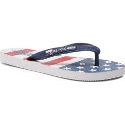 Japonki U.S. POLO ASSN. - Remo2 Flag VAIAN4153S9/G1 Whi/Dkbl. Niebieskie klapki damskie U.S. Polo Assn., bez wzorów, z tworzywa sztucznego, bez obcasa. W wyprzedaży za 79,00 zł.