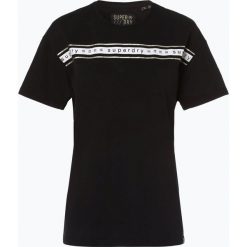 Superdry - T-shirt damski, czarny. Czarne t-shirty damskie marki Superdry, s, w paski, bez kołnierzyka. Za 149,95 zł.