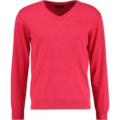 Swetry klasyczne męskie: GANT WEIGHT VNECK Sweter cyklamen melange