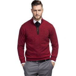 Sweter FELICIANO SWTR000192. Czerwone swetry męskie na jesień, m, z bawełny, z golfem. Za 199,00 zł.