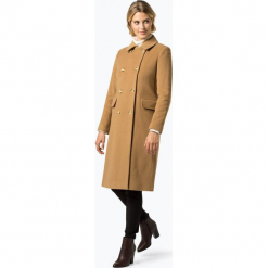 LAUREN RALPH LAUREN - Płaszcz damski z dodatkiem kaszmiru, beżowy. Brązowe płaszcze damskie marki Lauren Ralph Lauren, xl, bez wzorów, z kaszmiru, eleganckie. Za 749,95 zł.