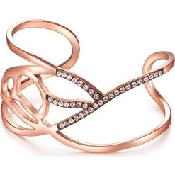 Bransoletki damskie na nogę: Pozłacana bransoletka z kryształami Swarovski