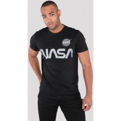 Koszulka Alpha Industries NASA 178501-03 - czarny. Czarne koszulki męskie Alpha Industries, m, bez wzorów, bez kołnierzyka, bez rękawów. Za 112,99 zł.