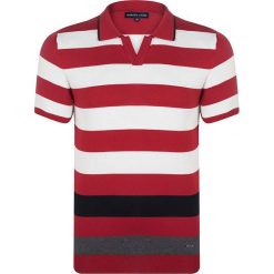 Koszulka polo w kolorze czerwono-białym. Czerwone koszulki męskie Giorgio di Mare, s, bez wzorów, z bawełny, polo, bez rękawów. W wyprzedaży za 98,95 zł.