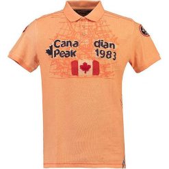Koszulka polo "Kundai" w kolorze koralowym. Pomarańczowe koszulki męskie Canadian Peak, m, bez wzorów, z bawełny, polo, z krótkim rękawem, krótkie. W wyprzedaży za 99,95 zł.