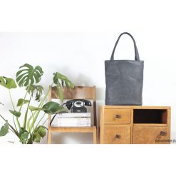 Shopper bag XL grafit na zamek/ torba na codzień. Torby damskie na zakupy Pakamera, bez wzorów, na ramię, bez dodatków. Za 155,00 zł.