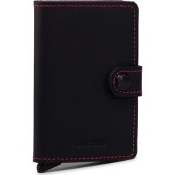Mały Portfel Męski SECRID - Miniwallet MM Matte Black/Red. Czarne portfele męskie Secrid, bez wzorów, ze skóry. Za 229,00 zł.