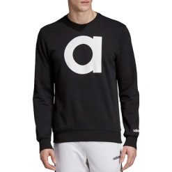 Adidas Essentials Brand Crew DQ3065. Czarne bluzy męskie Adidas, m, bez wzorów, z bawełny, bez kołnierzyka, bez rękawów, bez kaptura. W wyprzedaży za 159,99 zł.