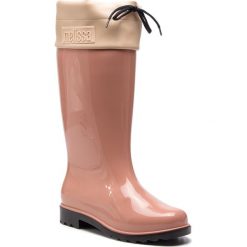 Kalosze MELISSA - Rain Boot Ad 32422 Pink/Black 51647. Różowe kalosze damskie Melissa, bez wzorów, ze skóry ekologicznej. Za 499,00 zł.