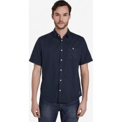 Tom Tailor Koszula Niebieski. Niebieskie koszule męskie Tom Tailor, l, bez wzorów, z bawełny, bez kołnierzyka, z krótkim rękawem. Za 187,95 zł.