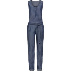 Kombinezon z materiału TENCEL® bonprix ciemny denim. Niebieskie kombinezony z printem bonprix, z denimu. Za 89,99 zł.