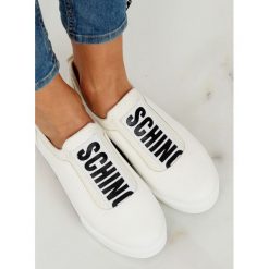 Trampki damskie białe SANREMO. Białe buty sportowe damskie FunKee.pl, bez wzorów, z tkaniny, bez zapięcia. Za 95,99 zł.