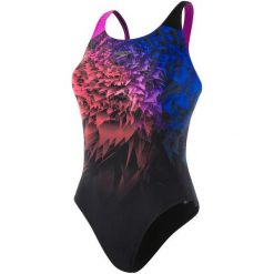 Speedo Strój Kąpielowy Damski Placement Digital Powerback Black/Pink 32. Różowe stroje kąpielowe damskie Speedo, bez wzorów, z materiału, sportowe. Za 255,00 zł.