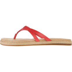 UGG Annice Japonki Czerwony. Czerwone klapki damskie Ugg, w paski, ze skóry, bez obcasa. Za 386,95 zł.
