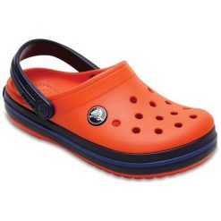 Crocs Klapki Crocs Classic Clog K Tangerine/Navy 24,5. Pomarańczowe klapki dziewczęce Crocs. W wyprzedaży za 85,00 zł.
