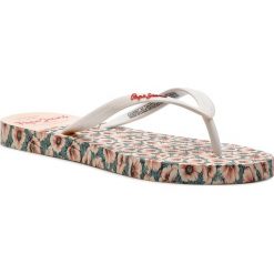 Japonki PEPE JEANS - Rake Daly PLS70054 Off White 803. Białe klapki damskie Pepe Jeans, bez wzorów, z jeansu, bez obcasa. W wyprzedaży za 79,00 zł.