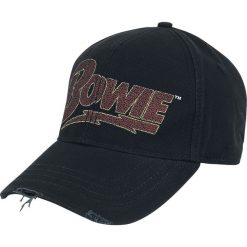 David Bowie Flash Logo Czapka baseballowa czarny. Czarne czapki męskie marki David Bowie, z nadrukiem. Za 69,90 zł.