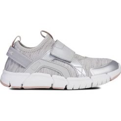 Geox - Buty. Szare buty sportowe damskie Geox, bez wzorów, z materiału, sportowe. W wyprzedaży za 179,90 zł.