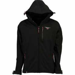Kurtka softshellowa "Toujours" w kolorze czarnym. Czarne kurtki męskie marki Geographical Norway Men, m, z materiału. W wyprzedaży za 227,95 zł.