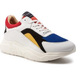 Sneakersy NOBRAND - Vogue 14394 Multicolor. Białe sneakersy męskie Nobrand, na co dzień, bez wzorów, ze skóry ekologicznej, eleganckie, bez zapięcia. W wyprzedaży za 359,00 zł.