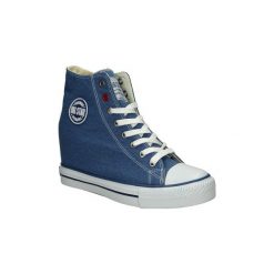 Trampki i tenisówki damskie: Buty Big Star Trampki sznurowane na koturnie U27490