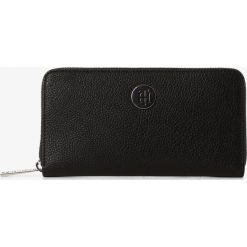 Tommy Hilfiger - Portfel damski, czarny. Czarne portfele damskie TOMMY HILFIGER, bez wzorów. Za 299,95 zł.